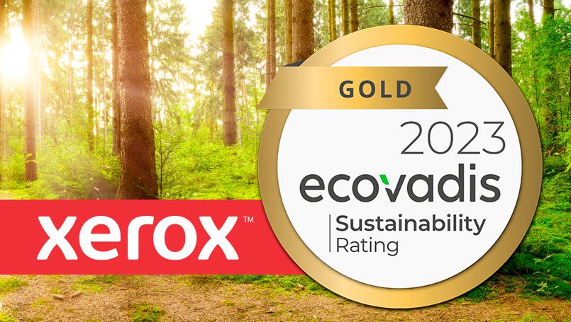 Xerox ausgezeichnet mit ecovadis Goldmedalie 2023
